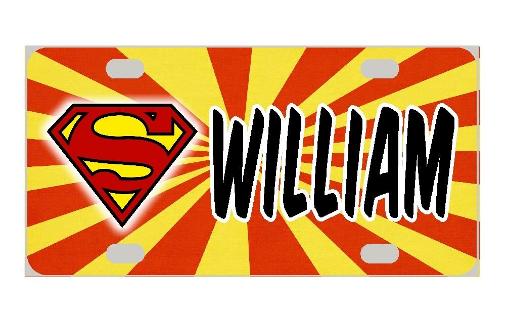 SUPERMAN Personalized Kids MINI LICENSE PLATE Any Name Bicycles Door ...