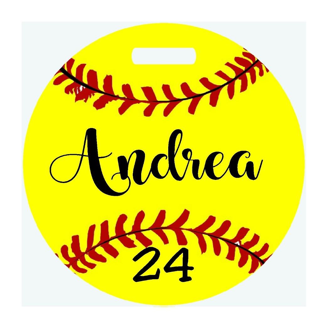 Personalized SOFTBALL BAG TAG Sports Duffle Bags Backpacks Luggage Tag