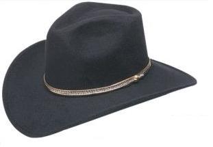 Pinch Front Crown Cowboy Hat Black