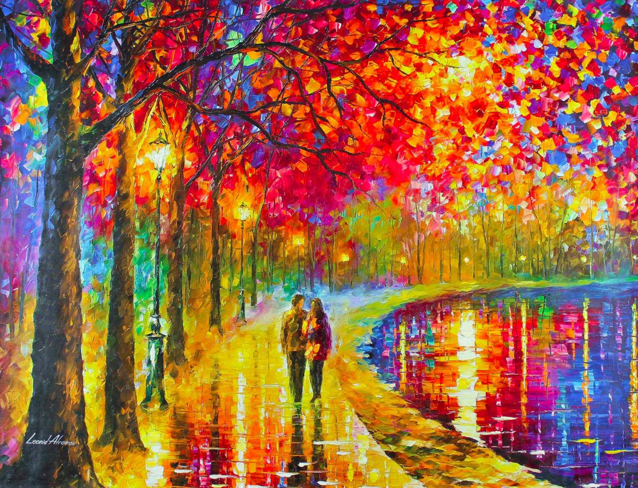"Spirits By The Lake" By Leonid Afremov Limited Edition Hand