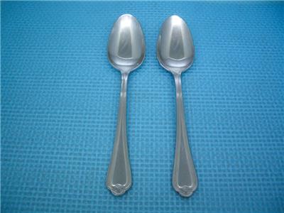 Pfaltzgraff FAIRISLE Set of 2 Soup Oval Place Spoons 6 7/8