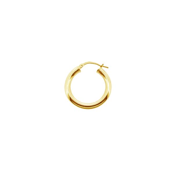 9ct Gold Plated Small To Large Polished 3mm Hoop Sleeper Earrings ...