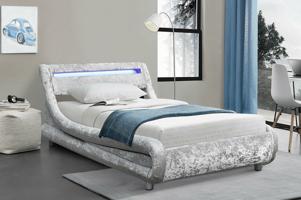bed headboard with led lights
