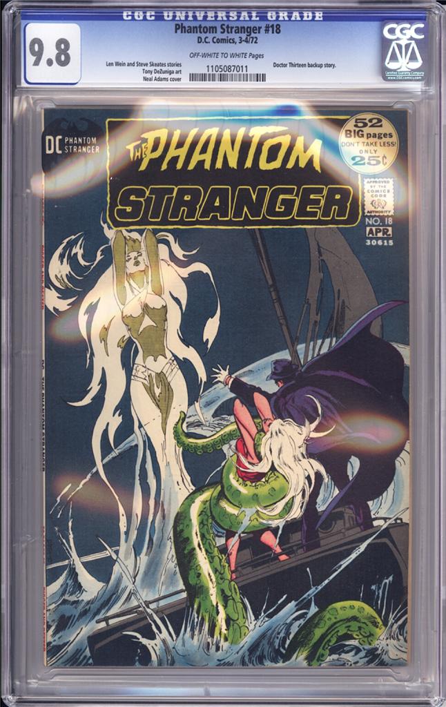 有关以下物品的详细资料: phantom stranger #18 cgc 9.8 oww pages!