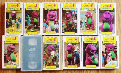 BARNEY the Purple DINOSAUR ~ Lot of 12 TIME LIFE Videos VHS