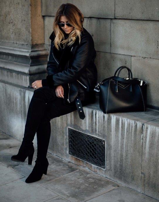 2025人気新作 LEATHER FAUX BLACK ZARA SHEARLING BIKER FACED DOUBLE FUR ジャケット・アウター