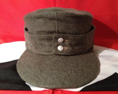WW2 GERMAN ARMY HEER M43 SKI CAP -Military Army Field Hat Field Green ...