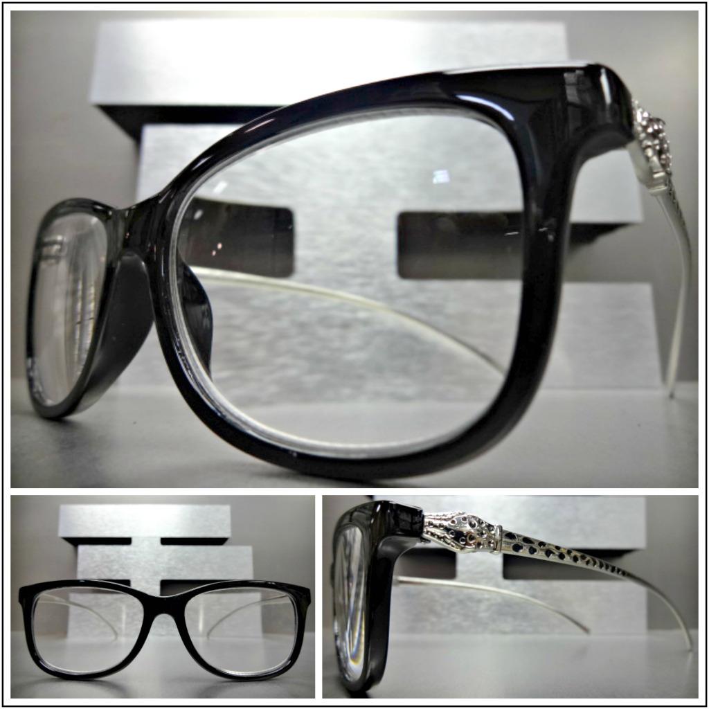 LECTORES DE GAFAS DE LECTURA CON CLASE VINTAGE ESTILO RETRO Único Marco Plateado Negro - Imagen 9 de 10