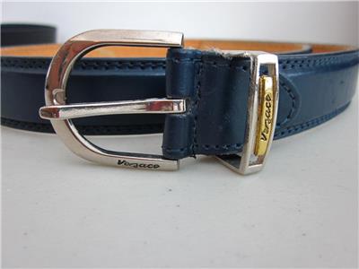navy blue versace belt