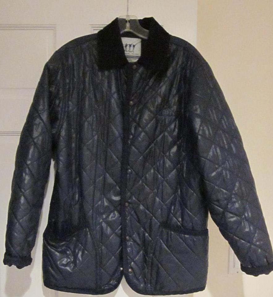 womens HENRY COTTON navy blue quilted jacket size LARGE (16) | eBay