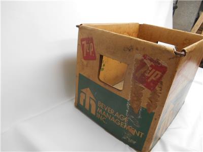 1970s 7 UP 6 PK Cardboard Carrier New Old Stock Unused