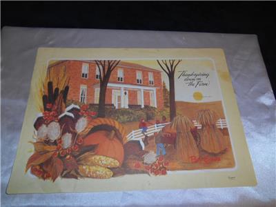 Old Vtg 1980's BOB EVANS FARMS RESTAURANT PLACEMAT ...