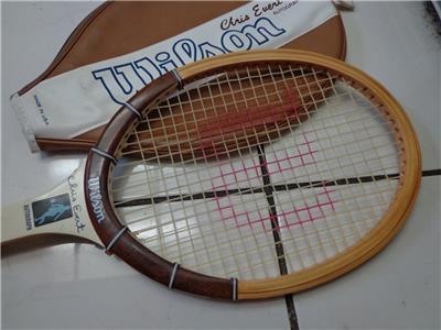 Raquette Wilson Chris Evert En Bois - Vintage Années 70 - Taille 4 1/4 - Made In USA