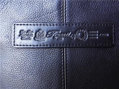 FOSSIL 1954 Black Leather Purse Key Handbag 75082 | eBay