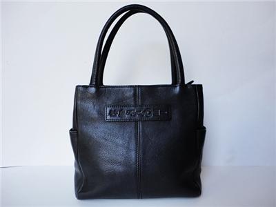 FOSSIL 1954 Black Leather Purse Key Handbag 75082 | eBay