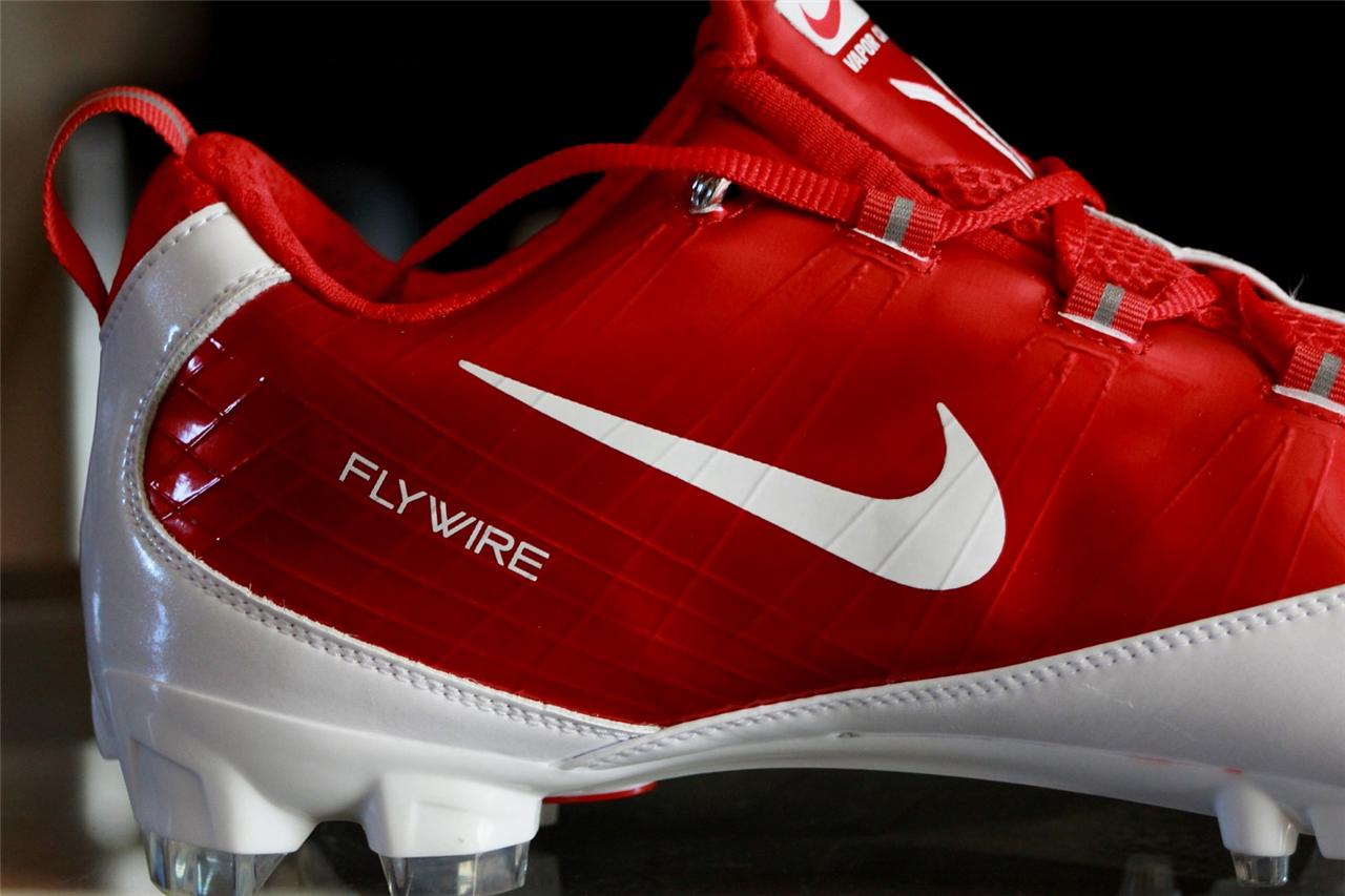 Nike Flywire US 14 Vapor Carbon Football LAX Soccer Cleats Red White New