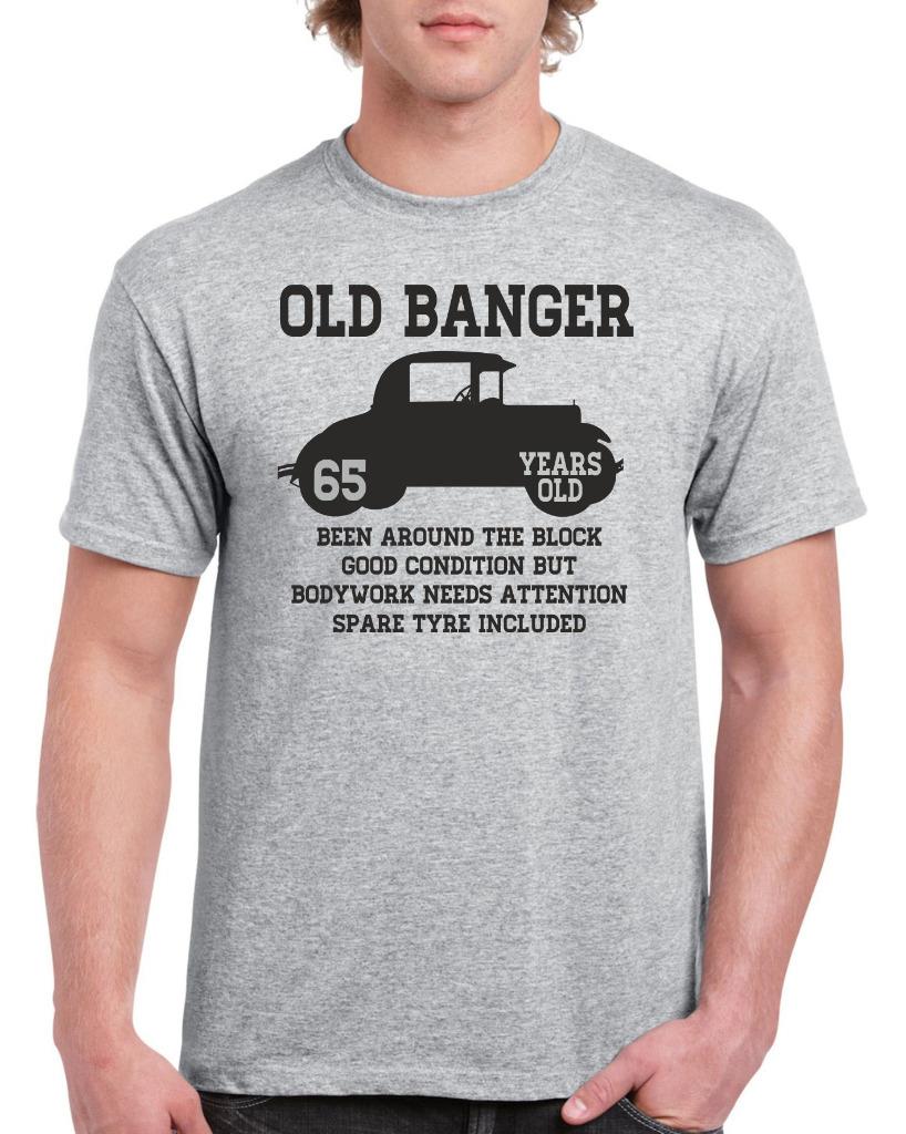 OLD BANGER ALL ORIGINAL PARTS SPARE TYRE INCLUDED Funny Birthday T-SHIRT Car