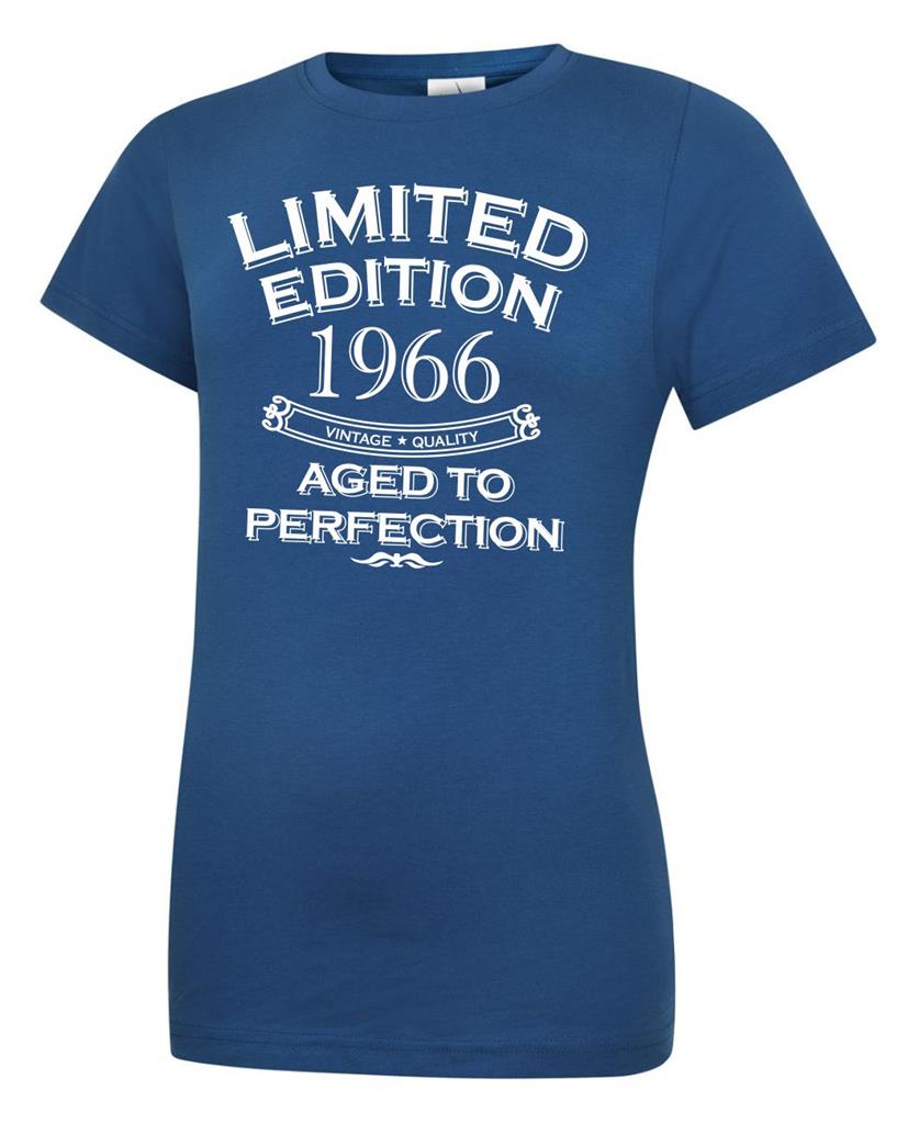 59th Birthday Gift Present Year 1966 Womens Crewneck T-Shirt Limited Aged To - Picture 5 of 6