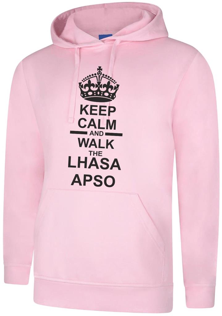 Keep Calm & Walk The Lhasa Apso Dog Mens Womens Hoody Hoodie Hooded Sweatshirt - Picture 6 of 10