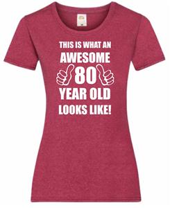 80th 80 Years Old Eightieth Birthday Present Funny Womens ...