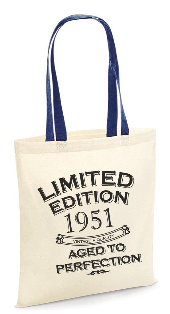 68th bolsa de algodón de fiesta cumpleaños presenta regalos año 1951 Compras Shopper 