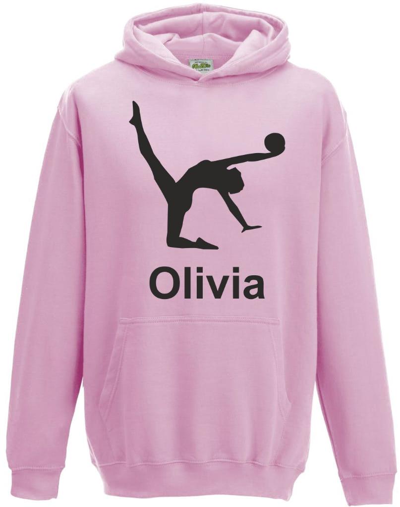 Kids Boys Girls Childs Personalised Gymnastics Hoody Hoodie Hooded Sweatshirt s3 - Picture 2 of 17