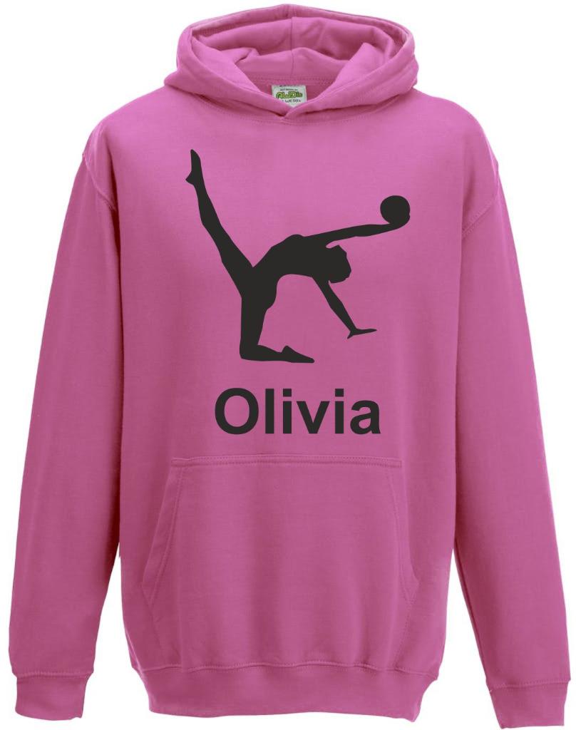 Kids Boys Girls Childs Personalised Gymnastics Hoody Hoodie Hooded Sweatshirt s3 - Picture 3 of 17
