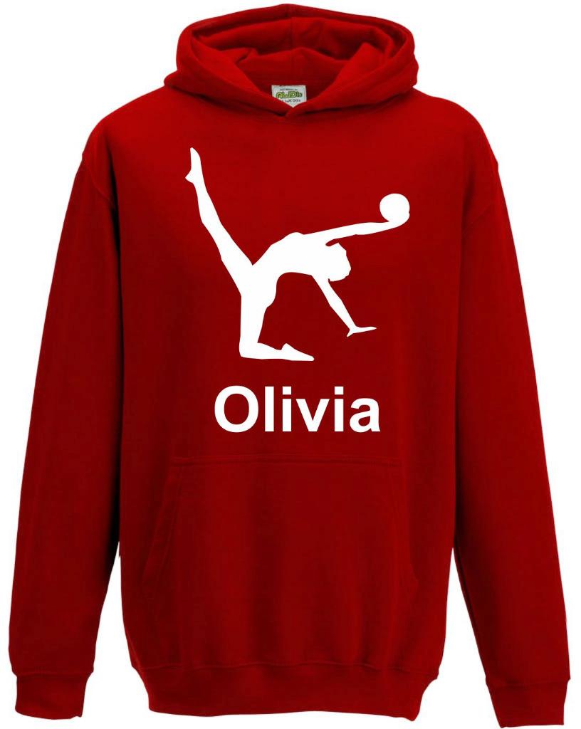 Kids Boys Girls Childs Personalised Gymnastics Hoody Hoodie Hooded Sweatshirt s3 - Picture 4 of 17