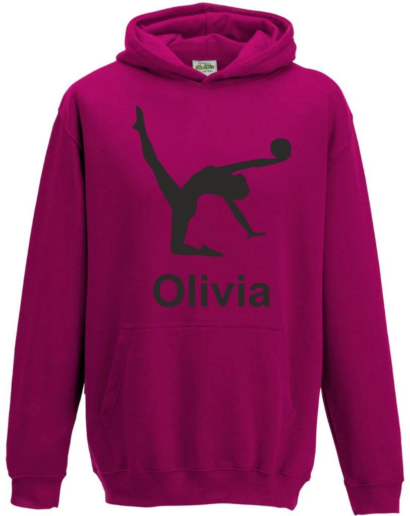 Kids Boys Girls Childs Personalised Gymnastics Hoody Hoodie Hooded Sweatshirt s3 - Picture 5 of 17