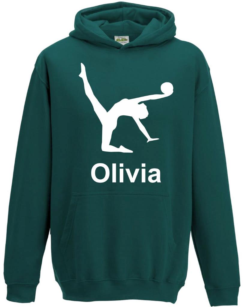 Kids Boys Girls Childs Personalised Gymnastics Hoody Hoodie Hooded Sweatshirt s3 - Picture 6 of 17