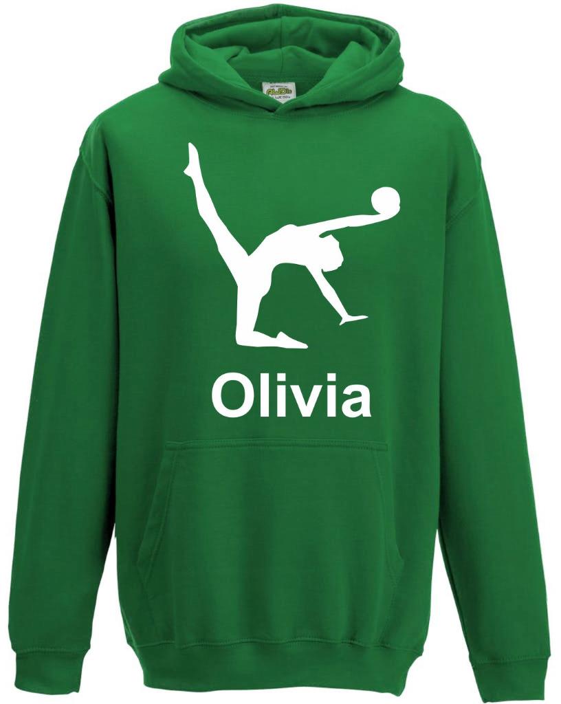 Kids Boys Girls Childs Personalised Gymnastics Hoody Hoodie Hooded Sweatshirt s3 - Picture 8 of 17