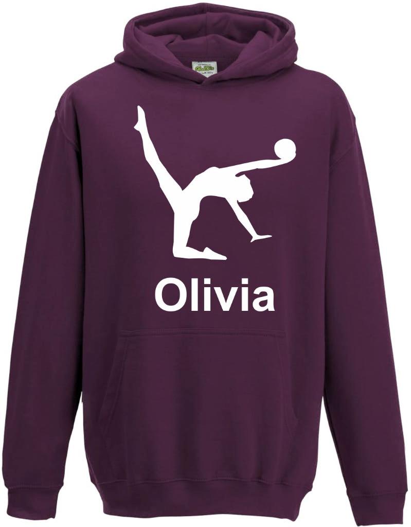 Kids Boys Girls Childs Personalised Gymnastics Hoody Hoodie Hooded Sweatshirt s3 - Picture 11 of 17