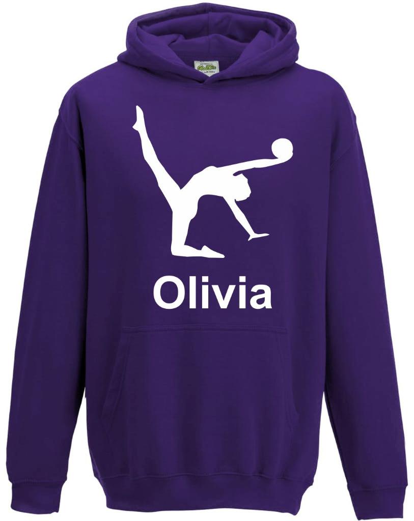 Kids Boys Girls Childs Personalised Gymnastics Hoody Hoodie Hooded Sweatshirt s3 - Picture 12 of 17