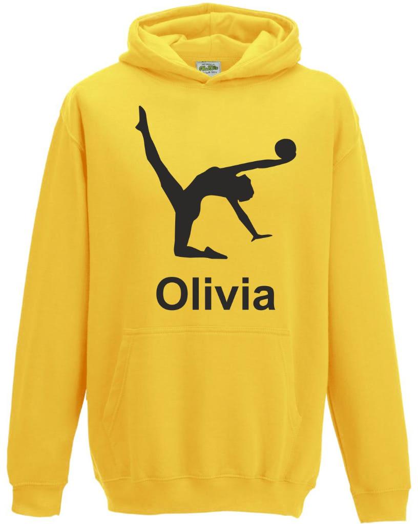 Kids Boys Girls Childs Personalised Gymnastics Hoody Hoodie Hooded Sweatshirt s3 - Picture 17 of 17