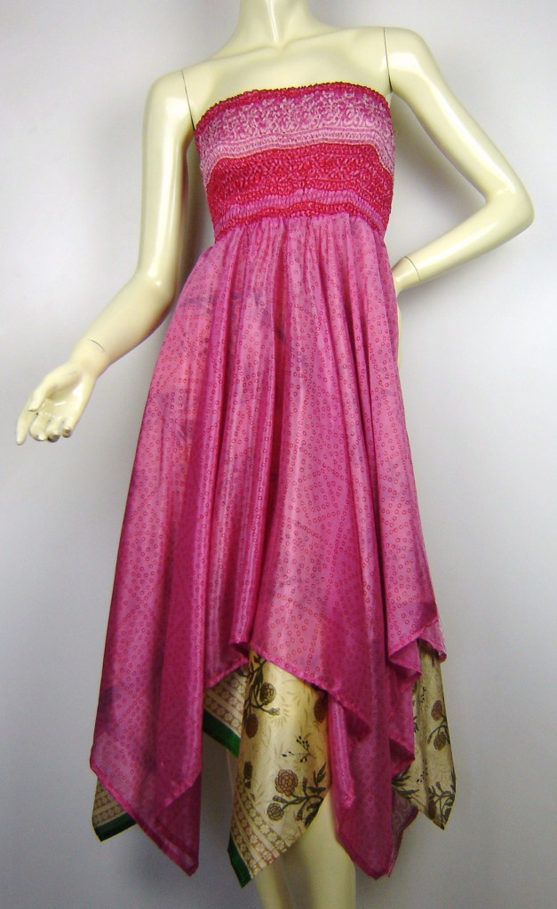 Vintage Gypsy Silk Hippie Handkerchief Hem Boho Dress Size 8 - 14 Au | eBay