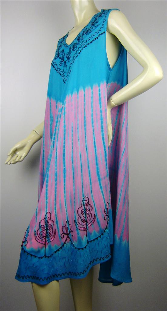 Plus Size Tie Dye FESTIVAL Beachwear Umbrella Dress Sz 16 - 24 Au | eBay