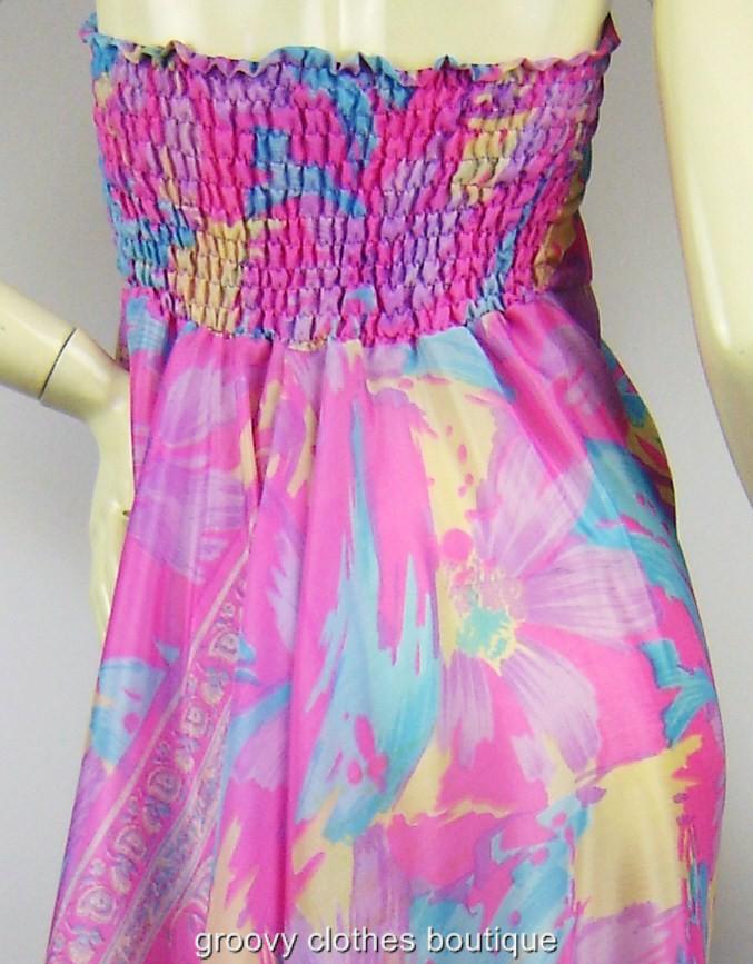 FESTIVAL - Vintage Gypsy Silk Handkerchief Dress Sz 10 - 14 Au | eBay