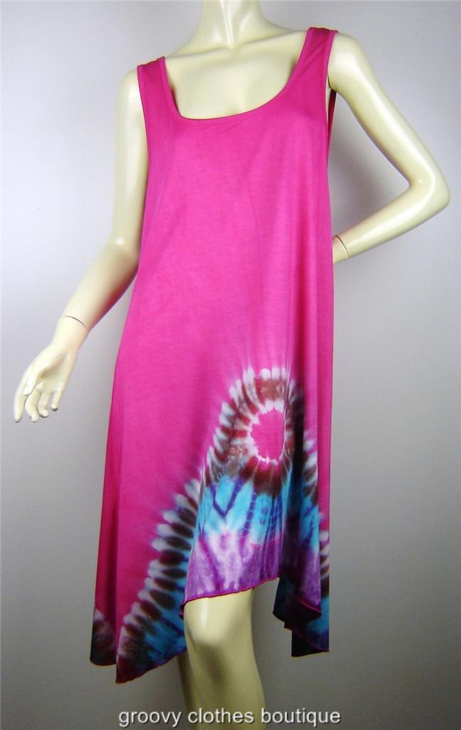 FESTIVAL - Plus Size Tie Dye Beachwear Uneven Hem Top/dress Sz 16 - 20 ...