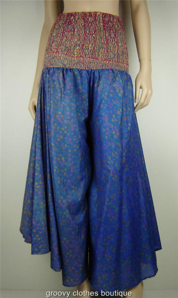 FESTIVAL Gypsy Silk Palazzo Pants Wide Leg Size 10 - 16 Au NEW WITH TAG ...