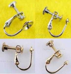 4 Pairs Clip On Back Earring Findings For Pearl Stud Earrings The Would Be Clip On Earrings Are Like Following
