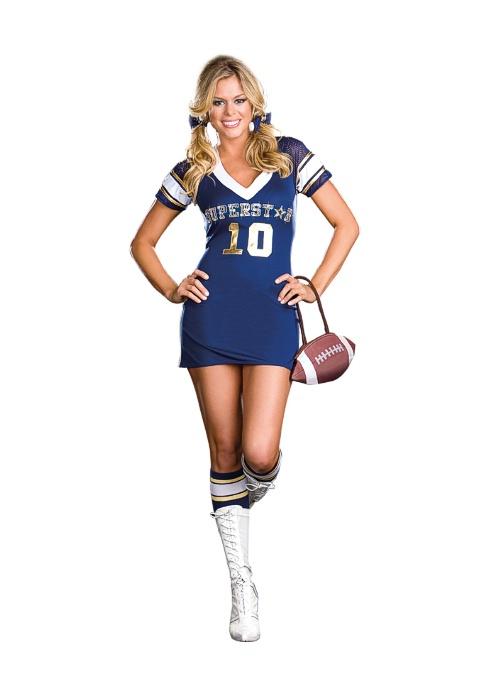 Sexy Womens Superstar Football Player Outfit Jersey Adult Halloween ...