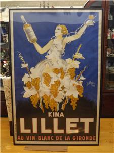Kina Lillet Framed Original Liquor Poster Robys 1937 Robert Wolff France Exc Ebay