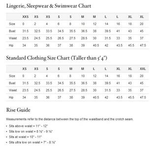 Victoria Secret Slipper Size Chart