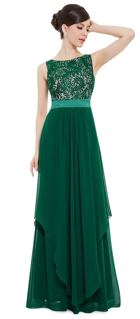 BNWT ALICE Emerald Green Lace Chiffon Prom Evening Bridesmaid Dress UK ...