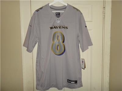 Men's Lamar Jackson #8 Baltimore Ravens NFL Nike Gray Atmosphere