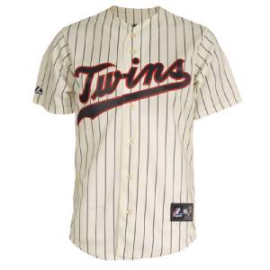 Majestic MLB TWINS 刺繍ロゴ　USA製 ユニホーム NWT Minnesota Twins MLB Majestic Men's Replica Alternate Home