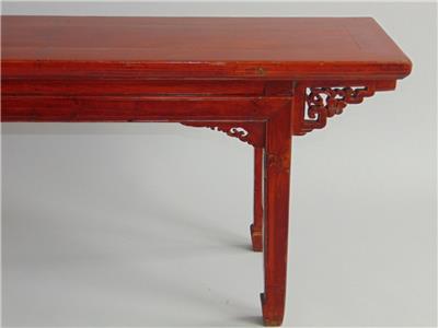 Antique Chinese Red Lacquer Long Bench Stool Table This Is An Antique Chinese Red Lacquer Long Bench Dating From Around 1870 The Has A Good Deep Colour And Nice Patina To Solid Timber Frame