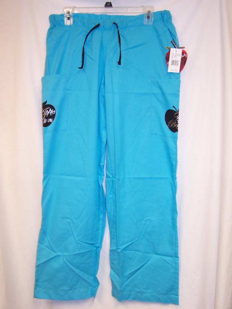 NWT APPLE BOTTOMS Nurse's CARGO Scrub Pants AQUA S-3XL | eBay