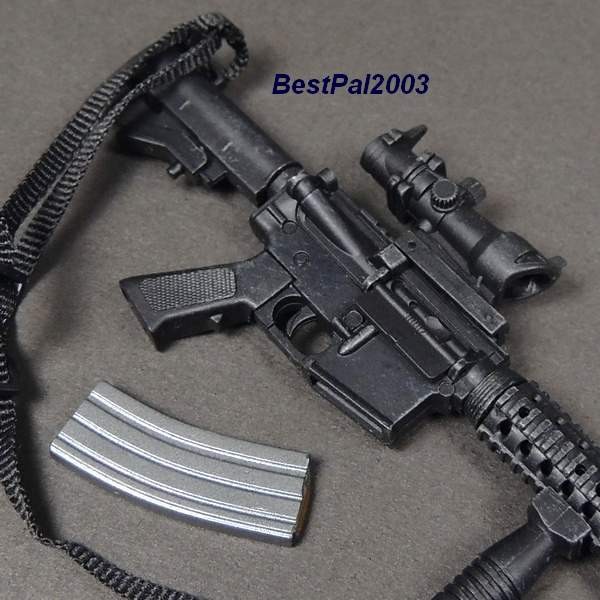 1 6 Scale Hot Toys SWAT Team M4 Rifle w Ras System Machine Gun