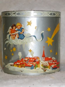 Vintage German Blue Santa Christmas Candy Biscuit Tin | eBay